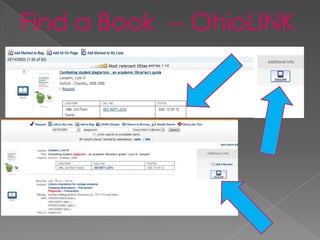 Find a Book -- OhioLINK
 
