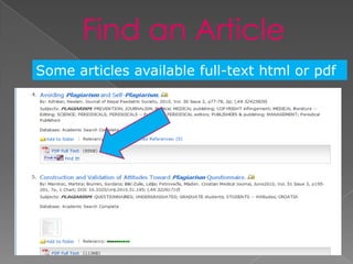 Some articles available full-text html or pdf
 