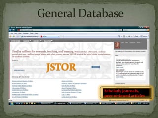 Scholarly journals,
peer reviewed articles

 