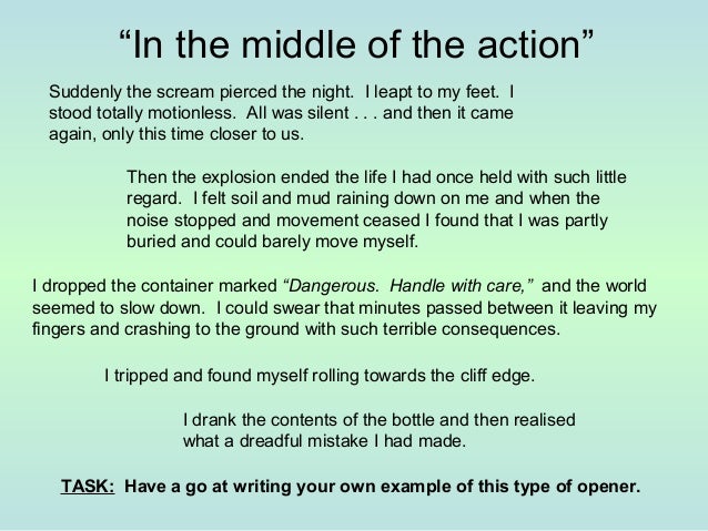 👍 5 sentence story openers. Writing using suspense and sentence openers