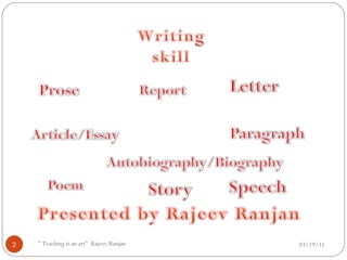 03/19/11 " Teaching is an art"  Rajeev Ranjan 