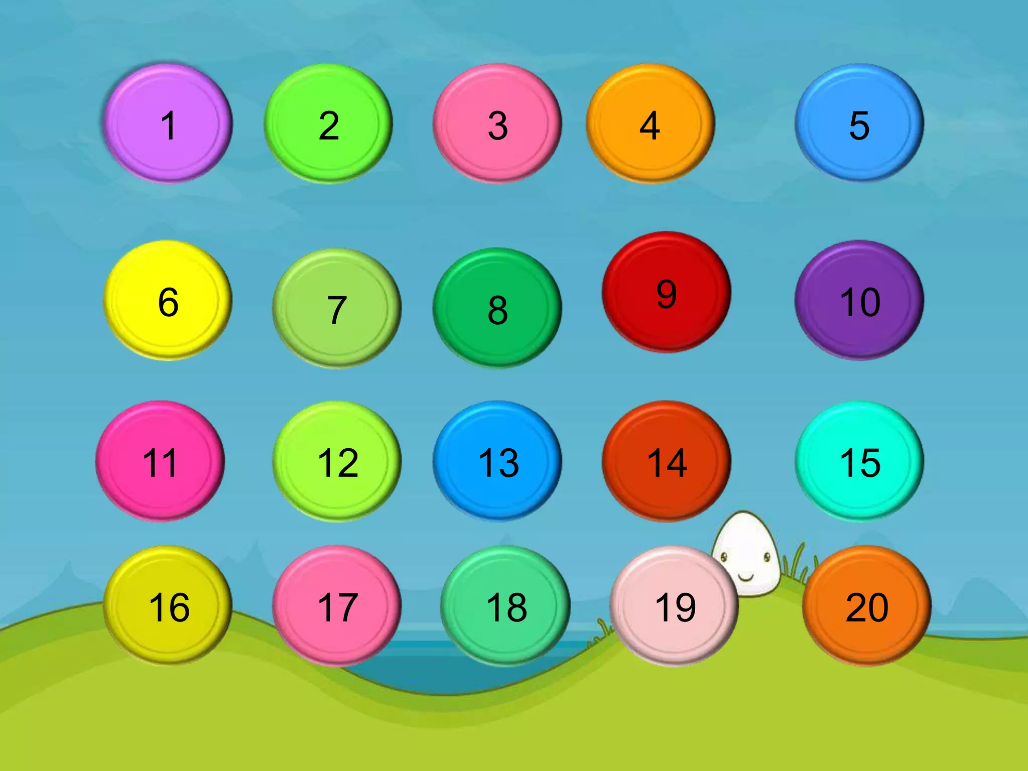 1    2    3    4    5



6    7    8    9    10



11   12   13   14   15


16   17   18   19   20
 