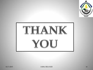IABM, BIKANER 1610/7/2015
 