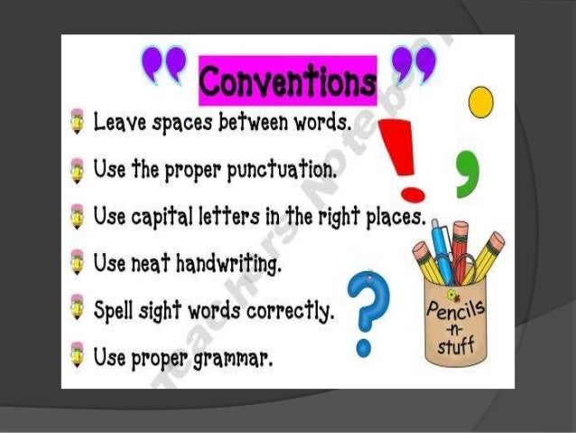 What are conventions in writing image