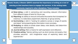 WRITING SKILLS in teaching writing eng maj 107 | PPTX