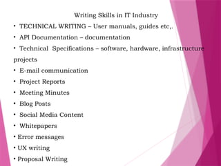 Introduction to Writing Skills Powerpoint | PPTX
