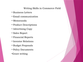 Introduction to Writing Skills Powerpoint | PPTX