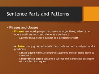 writing skills grammar basics for university | PPTX