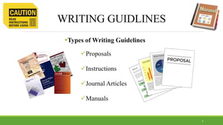 Writing Guide Slideshow Writing Skills & Guidelines | PPTX