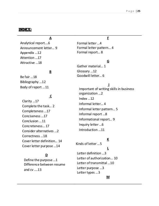 business letter pattern