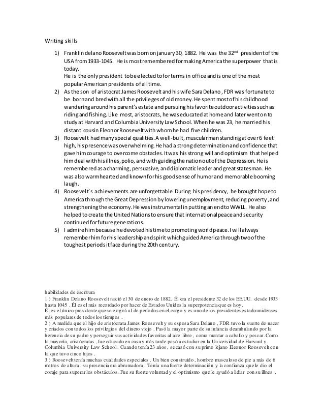 Essay en español traductor picture