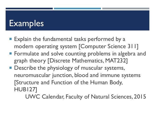 Student Outcomes Of Natural Science Student Outcomes Of Natural Science