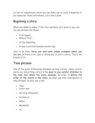 Writing Stories | DOC