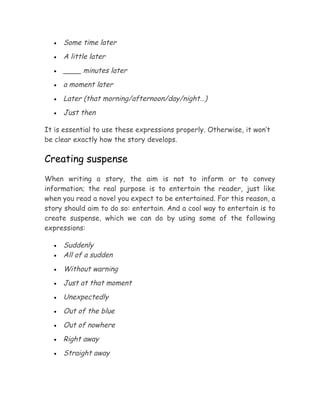 Writing Later Writing Stories | DOC
