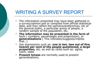 Writing a survey report | PPT