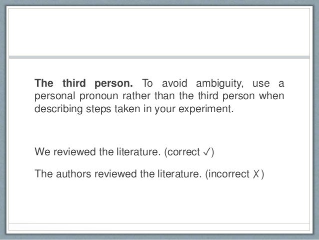 third person essay