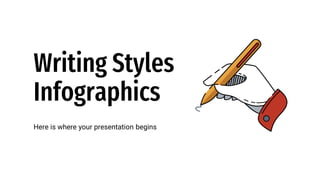 Writing Styles
Infographics
Here is where your presentation begins
 