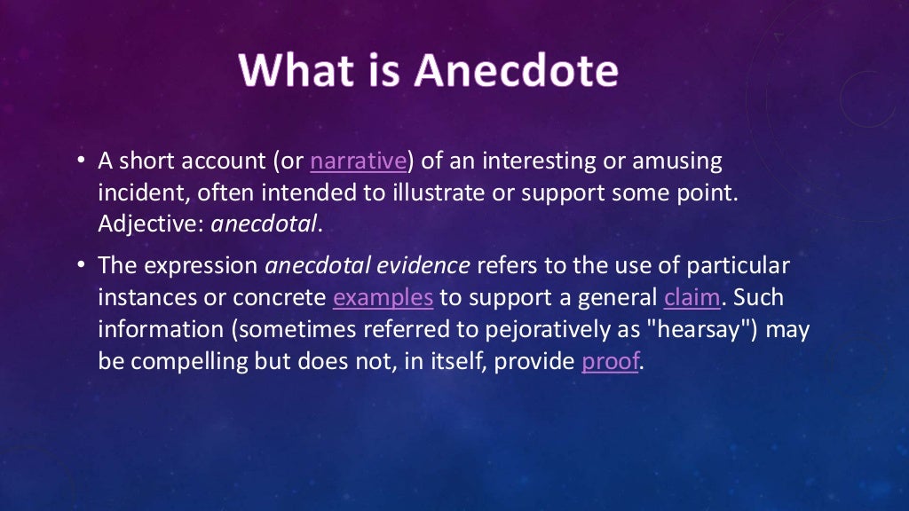 Descriptive Paragraph and Anecdote Text Descriptive Paragraph and Anecdote Text