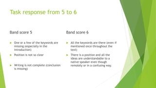 Scoring Task IELTS writing task 2 (deciphering the band descriptors codes) | PPTX