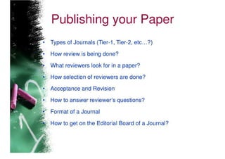 Writing Technical Research Papers