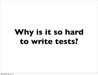 Writing testable code | PDF