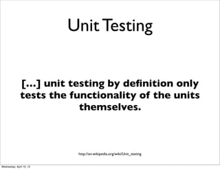 Writing testable code | PDF