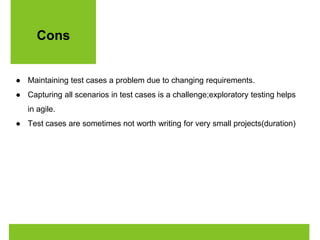 Writing Test Cases in Agile | PPTX