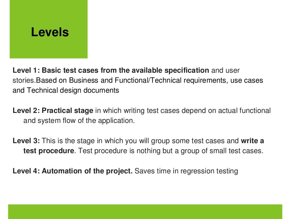Writing Test Cases in Agile