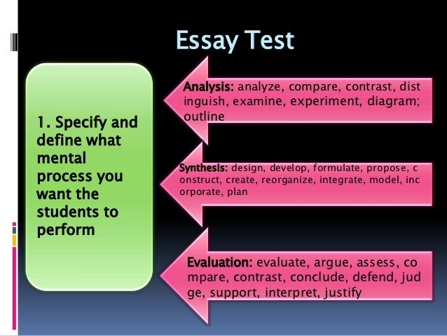 Writing essay test items