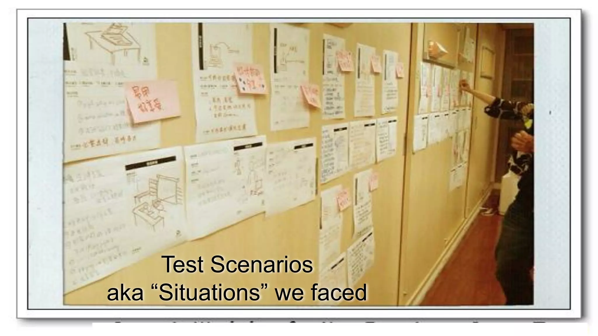 Test Scenarios aka “Situations” we faced 