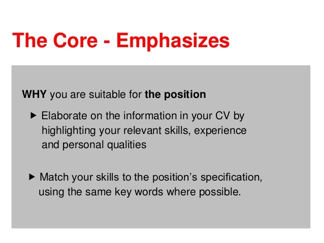 why you are suitable for this position