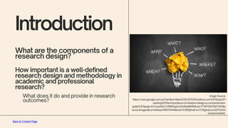 Writing the Design and Methodology in Research | PPT