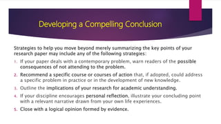 Writing the discussion and conclusion | PPTX
