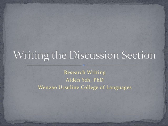 Discussion section phd thesis