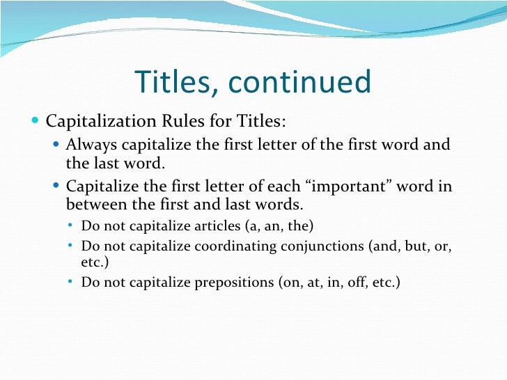 capitalization in thesis title