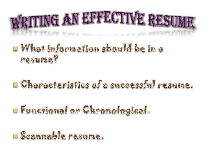 what information should be on a resume