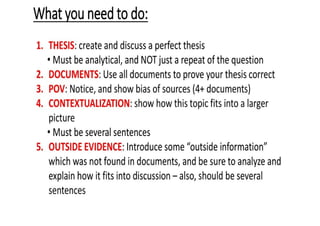 Writing The Perfect DBQ