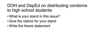 Position Statement Example Deped Writing the position paper | PPTX