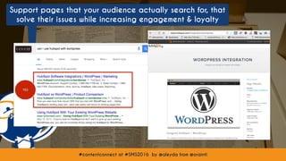 #contentconnect at #SMS2016 by @aleyda from @orainti#contentconnect at #SMS2016 by @aleyda from @orainti
Support pages that your audience actually search for, that
solve their issues while increasing engagement & loyalty
YES
 