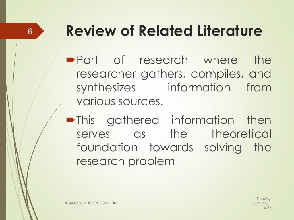 importance of rrl in research paper