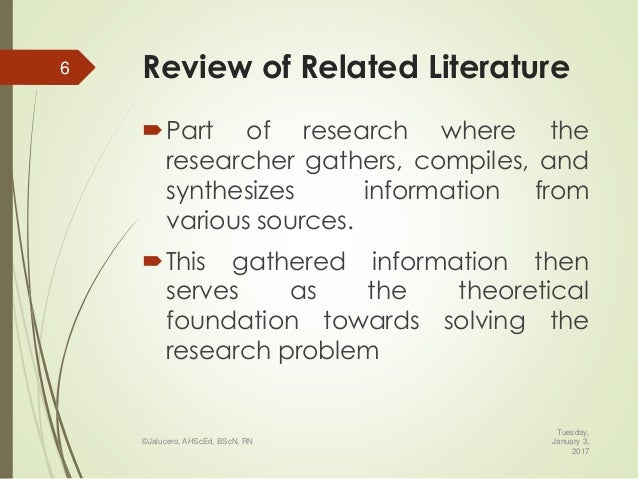 example of research with rrl