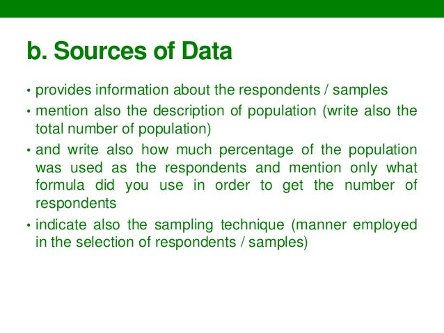 sources of data in thesis