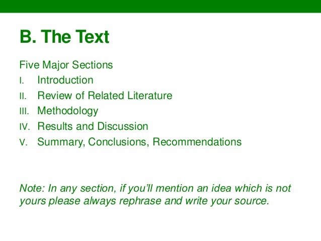 Sample thesis chapter 4 methodology