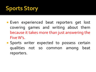 Writing the Sports Story