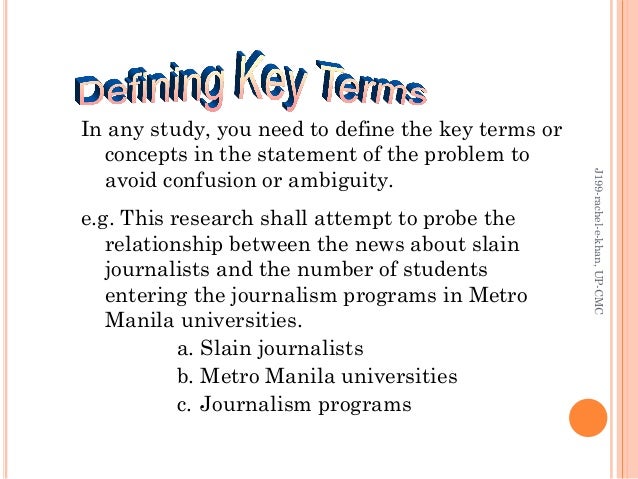 dissertation definition of key terms