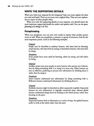 Toefl Writing.pdf Writing For The TOEFL IBT | PDF