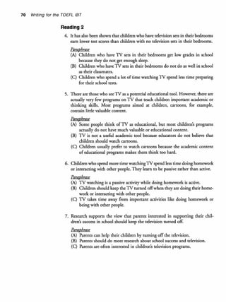 Toefl Writing.pdf Writing For The TOEFL IBT | PDF