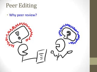 Peer Editing
• Why peer review?
 