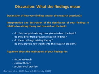 Writing up results and discussion for qualitative research | PPT