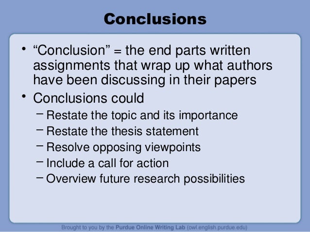Owl purdue how to write conclusion